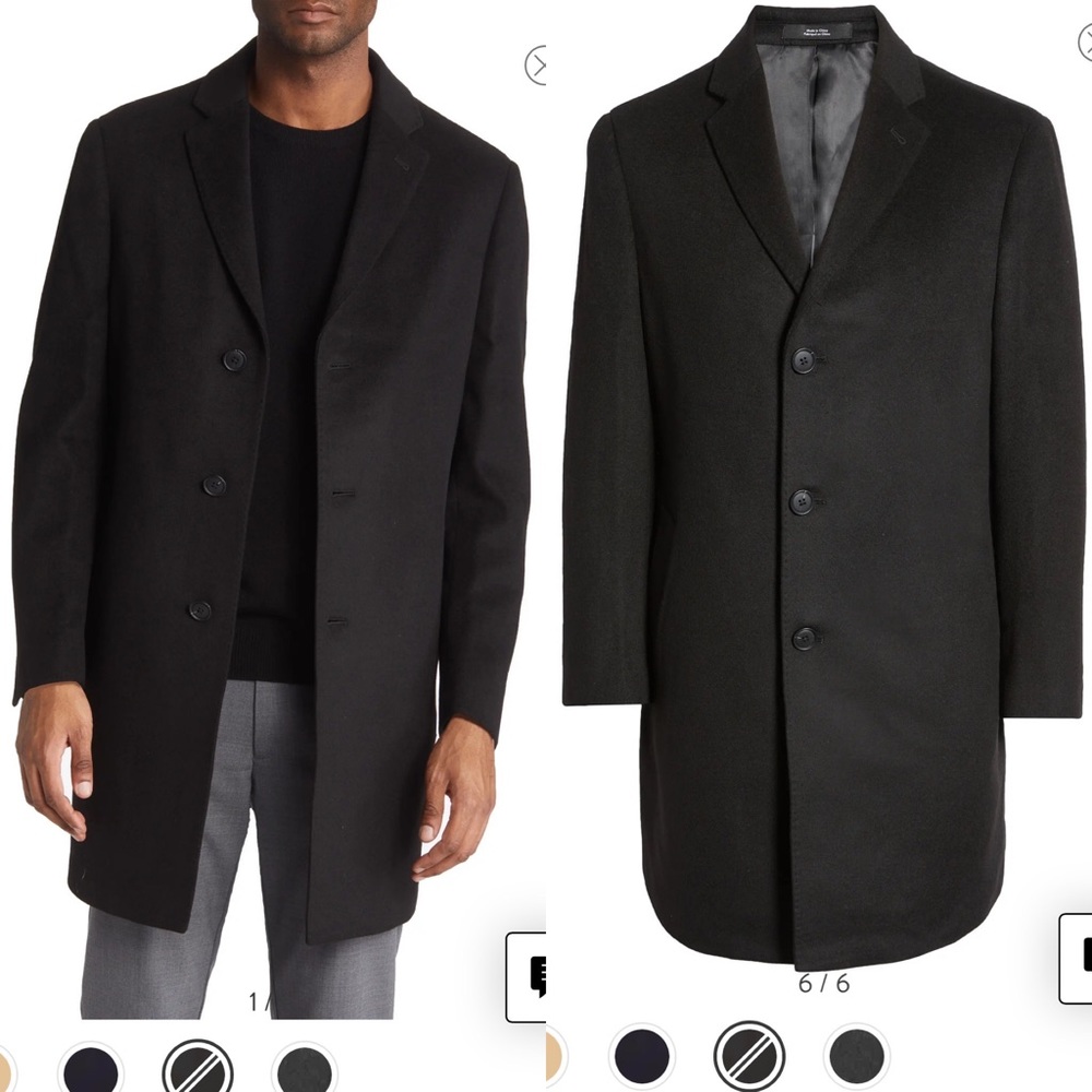 Nordstrom Menswear Wool Cashmere Blend Coat